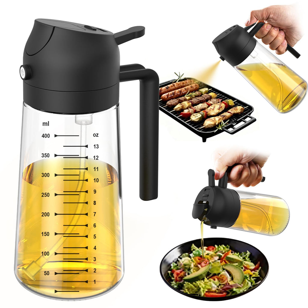 Olive Oil Spray Bottle - 2 in 1 Olive Oil Dispenser Bottle for Kitchen
