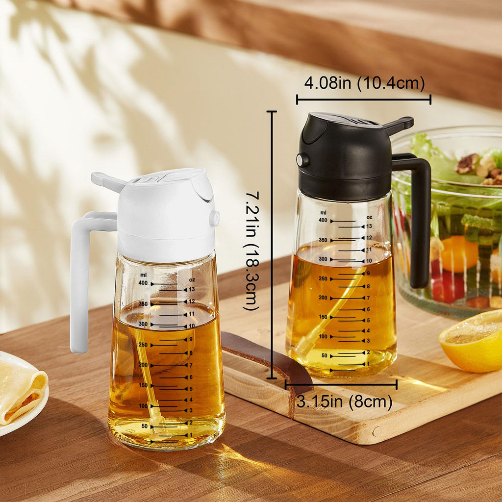 Olive Oil Spray Bottle - 2 in 1 Olive Oil Dispenser Bottle for Kitchen